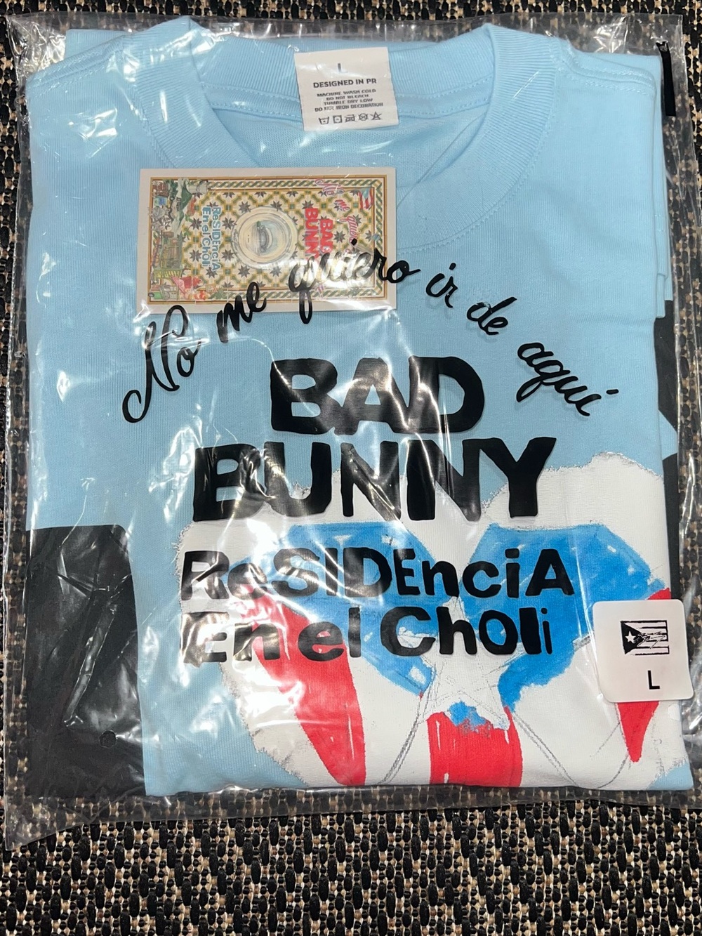 Bad Bunny Light Blue Graphic Tee - Men’s Short Sleeve
